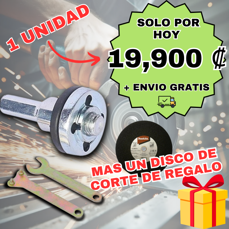 Adaptador de Taladro a Amoladora (+ 1 Disco de Corte de Regalo🎁)