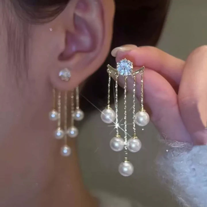 Pendientes Colgantes de Perla