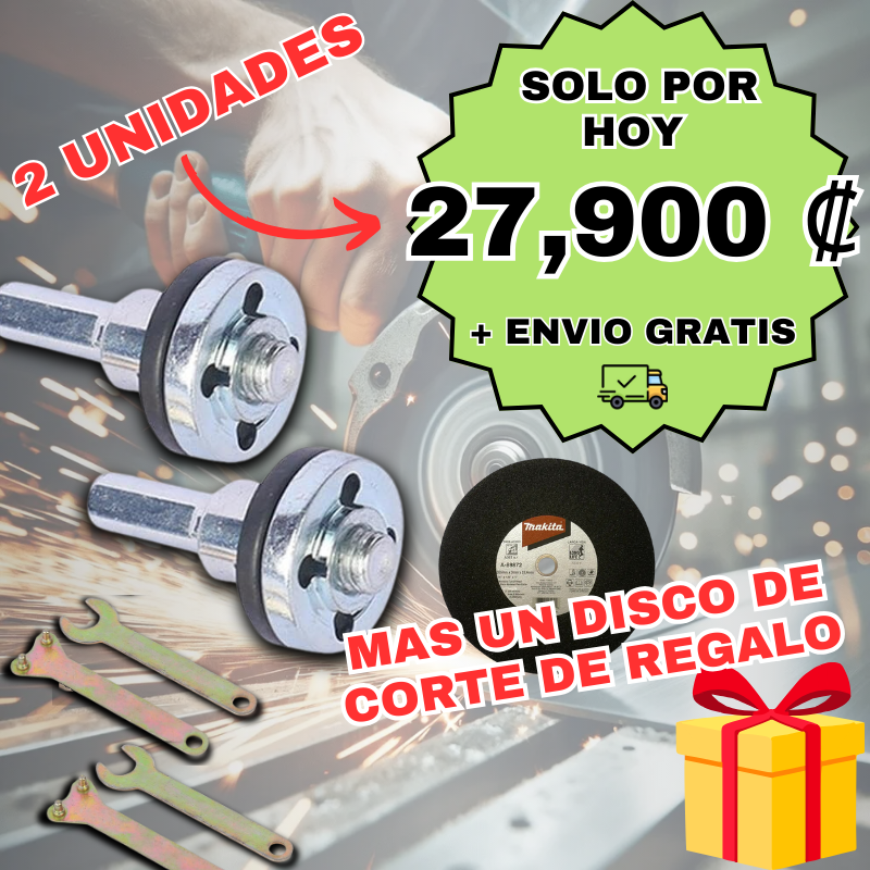 Adaptador de Taladro a Amoladora (+ 1 Disco de Corte de Regalo🎁)
