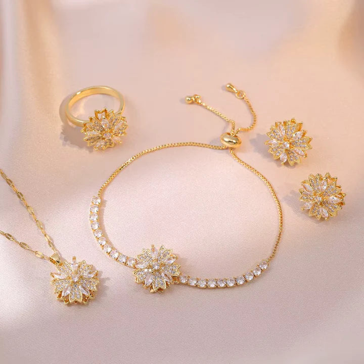 Conjunto Girasol Giratorio (4 Piezas)