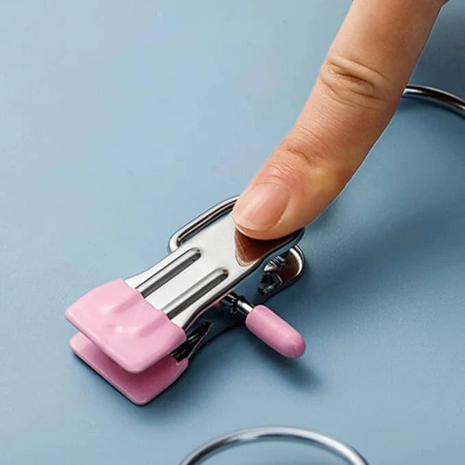 Pinzas de Acero Inoxidable con Gancho para Ropa