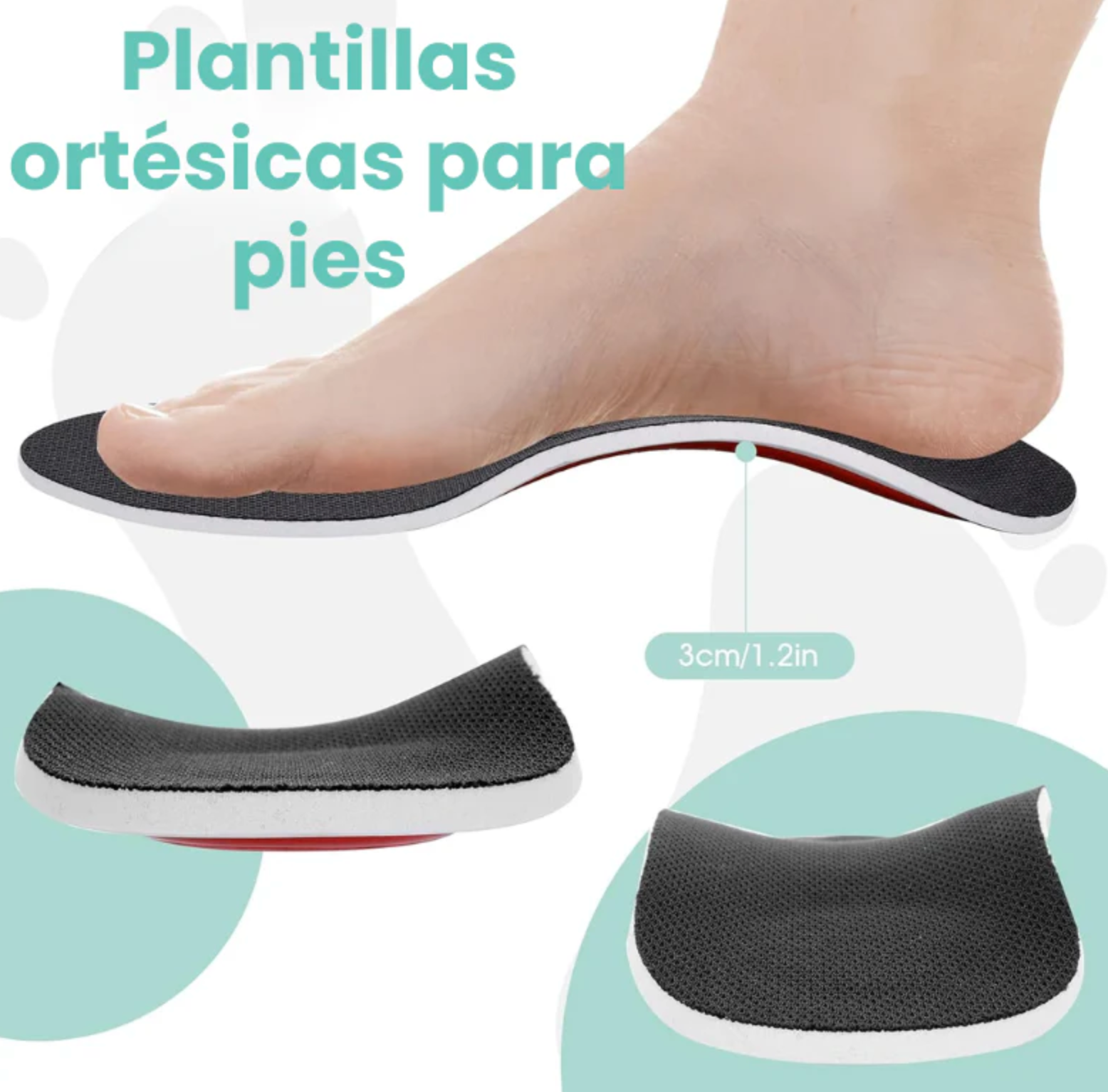 Plantillas Ortopédicas con Soporte para Arco  (tallas ajustables)