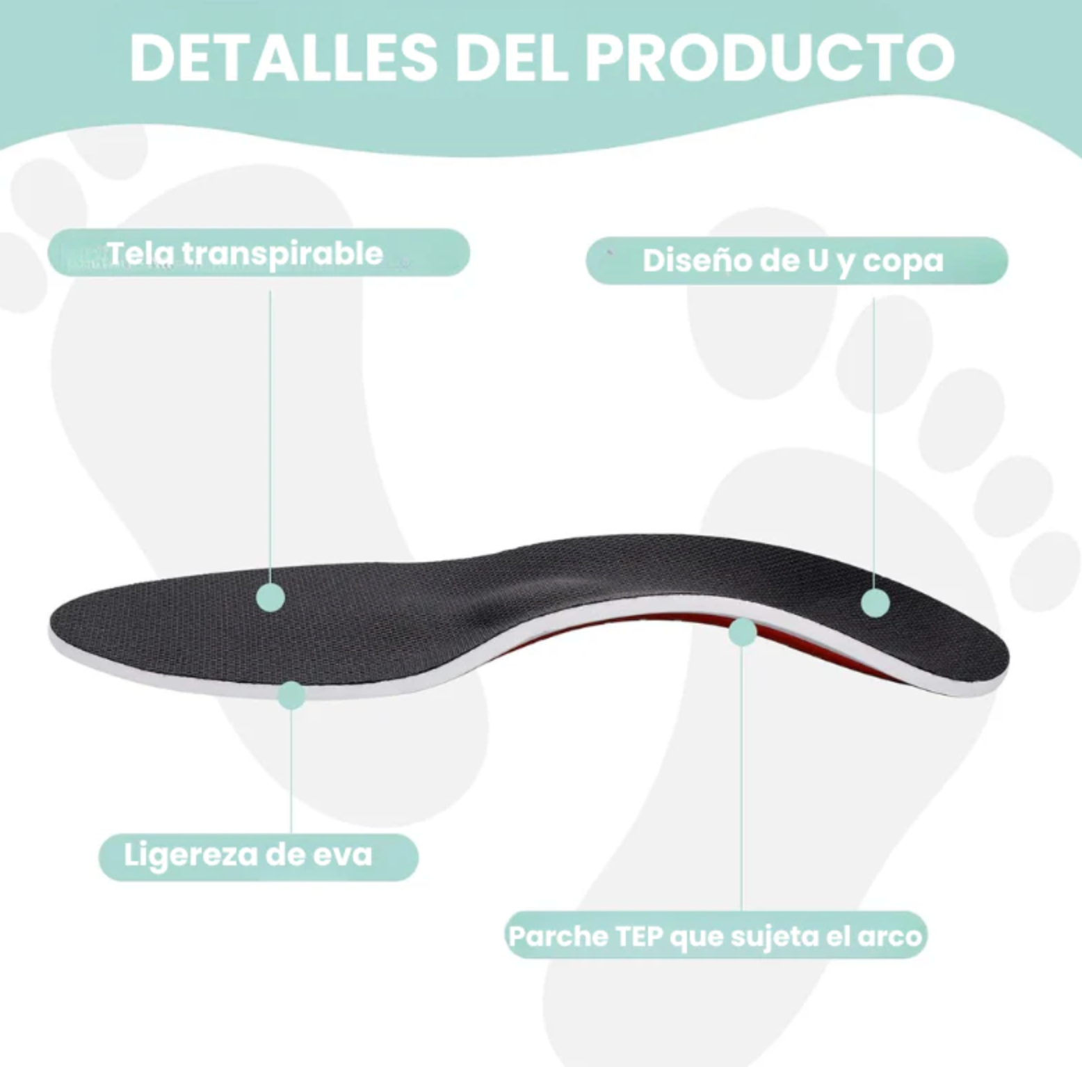 Plantillas Ortopédicas con Soporte para Arco  (tallas ajustables)
