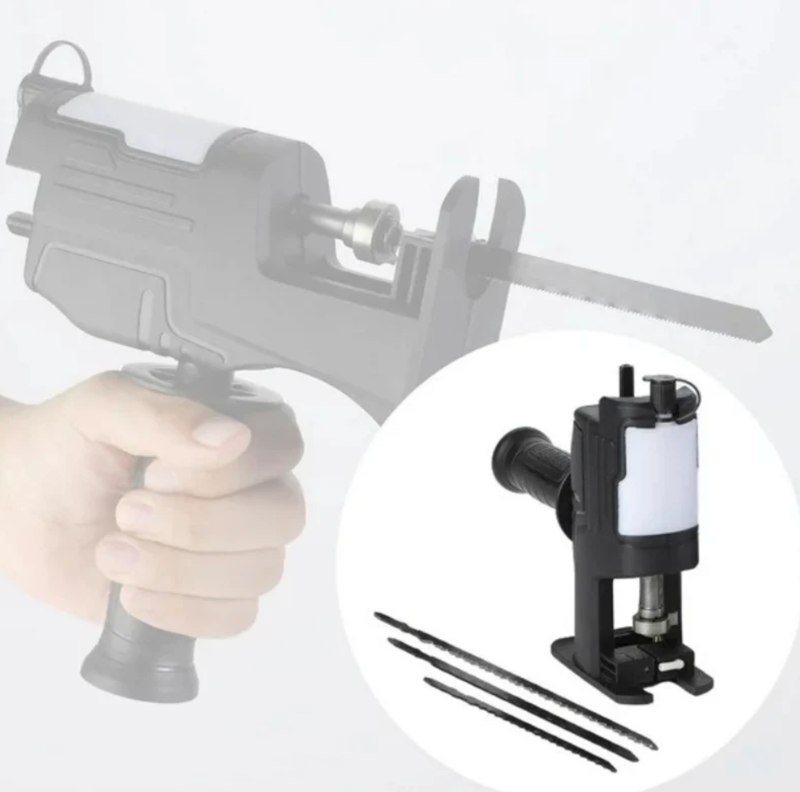 Adaptador de Sierra para Taladro + Sierras de Obsequio