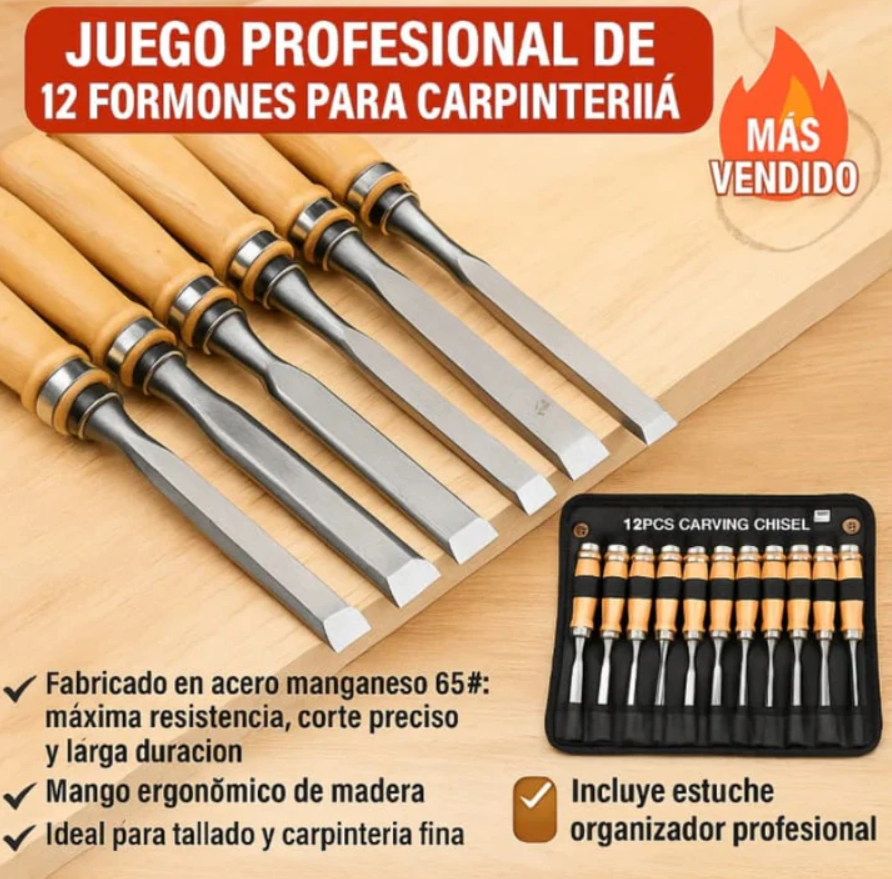 TK-K - Kit de Cinceles 12 piezas