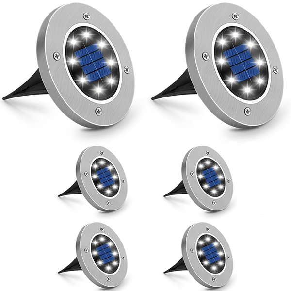 Luces LED de Piso con Carga Solar