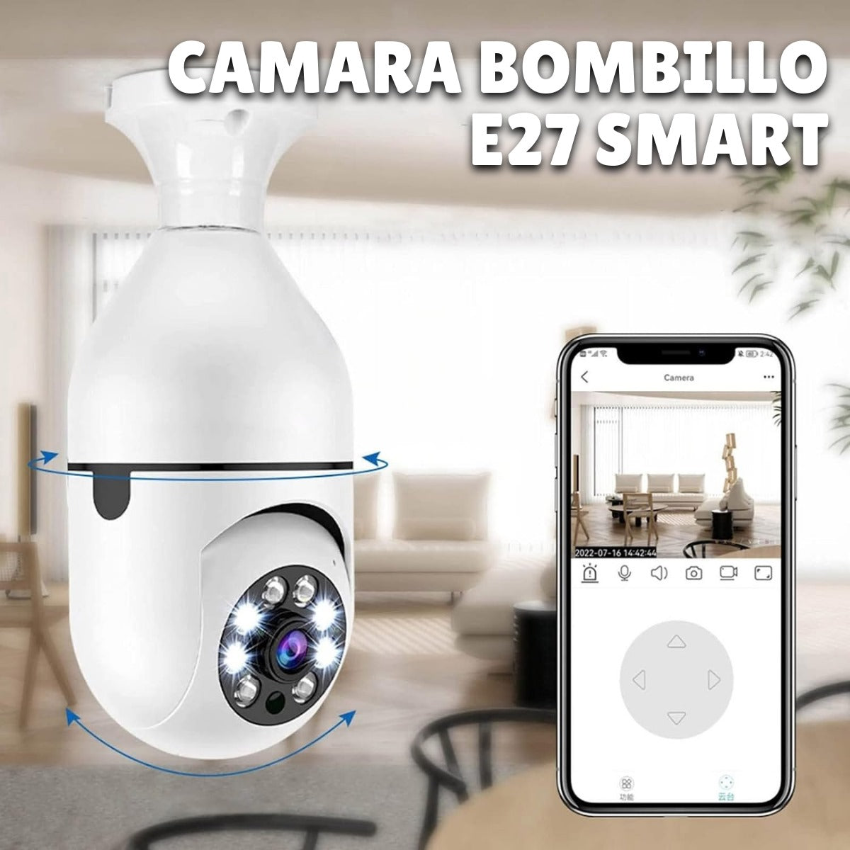 Cámara Bombillo E27 Smart AV380