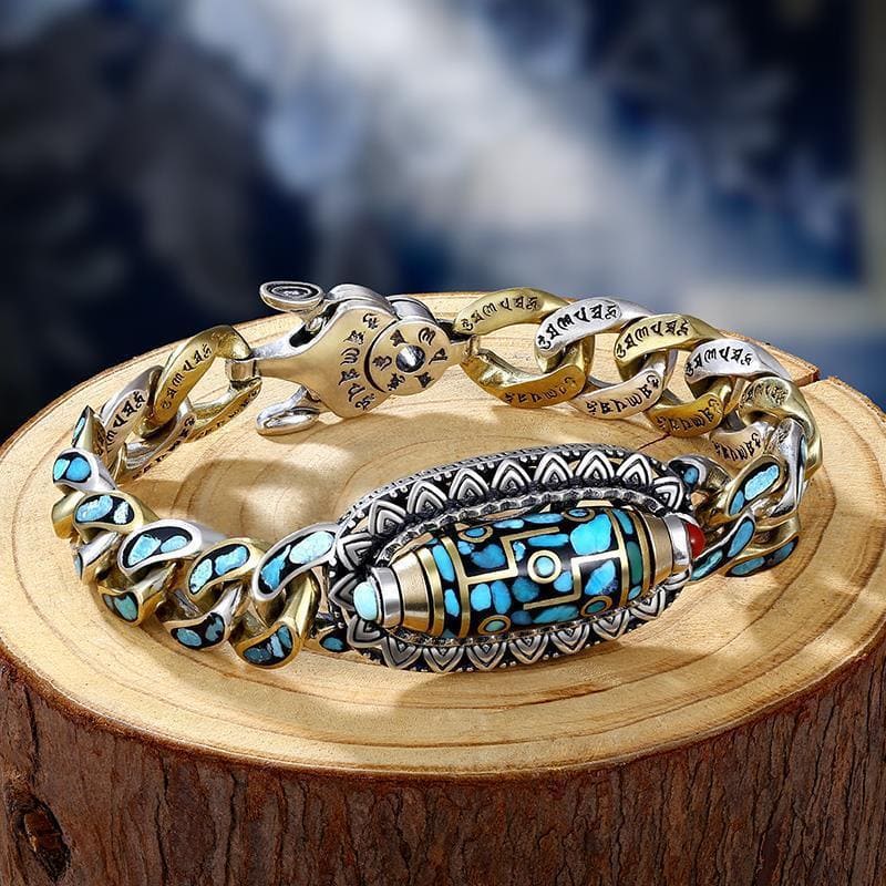 Pulsera DZI del Tibet de 9 Ojos