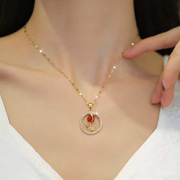 Collar Encantador de Tulipán