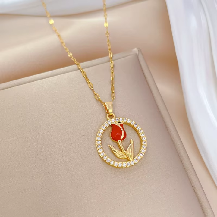 Collar Encantador de Tulipán