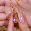 Set Collar y Pendientes de Lujo Amatista Durian