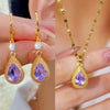 Set Collar y Pendientes de Lujo Amatista Durian