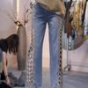 Jeans con Bordado hueco