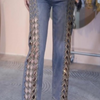 Jeans con Bordado hueco
