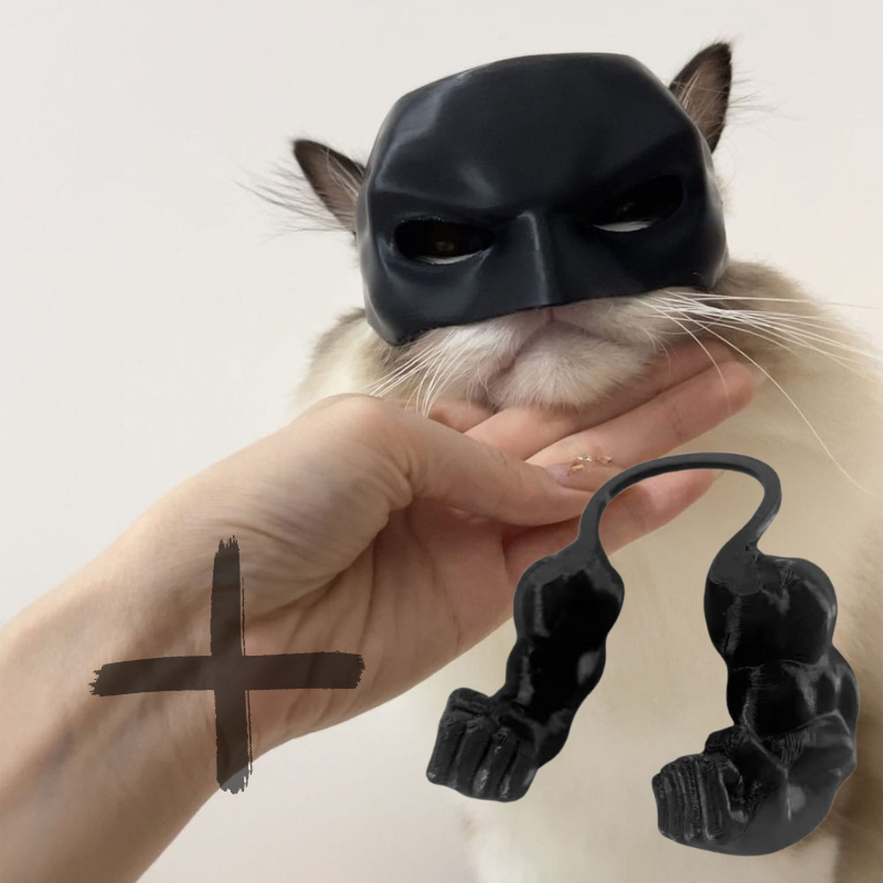 Máscara de “Bartman” + Brazos Musculosos para Gato