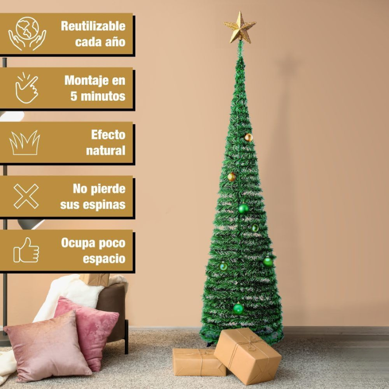 Árbol de Navidad Plegable 2.1 M