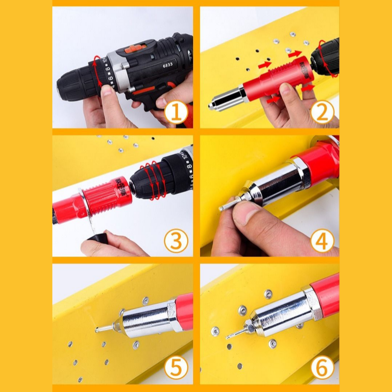 Adaptador de Taladro para Remaches