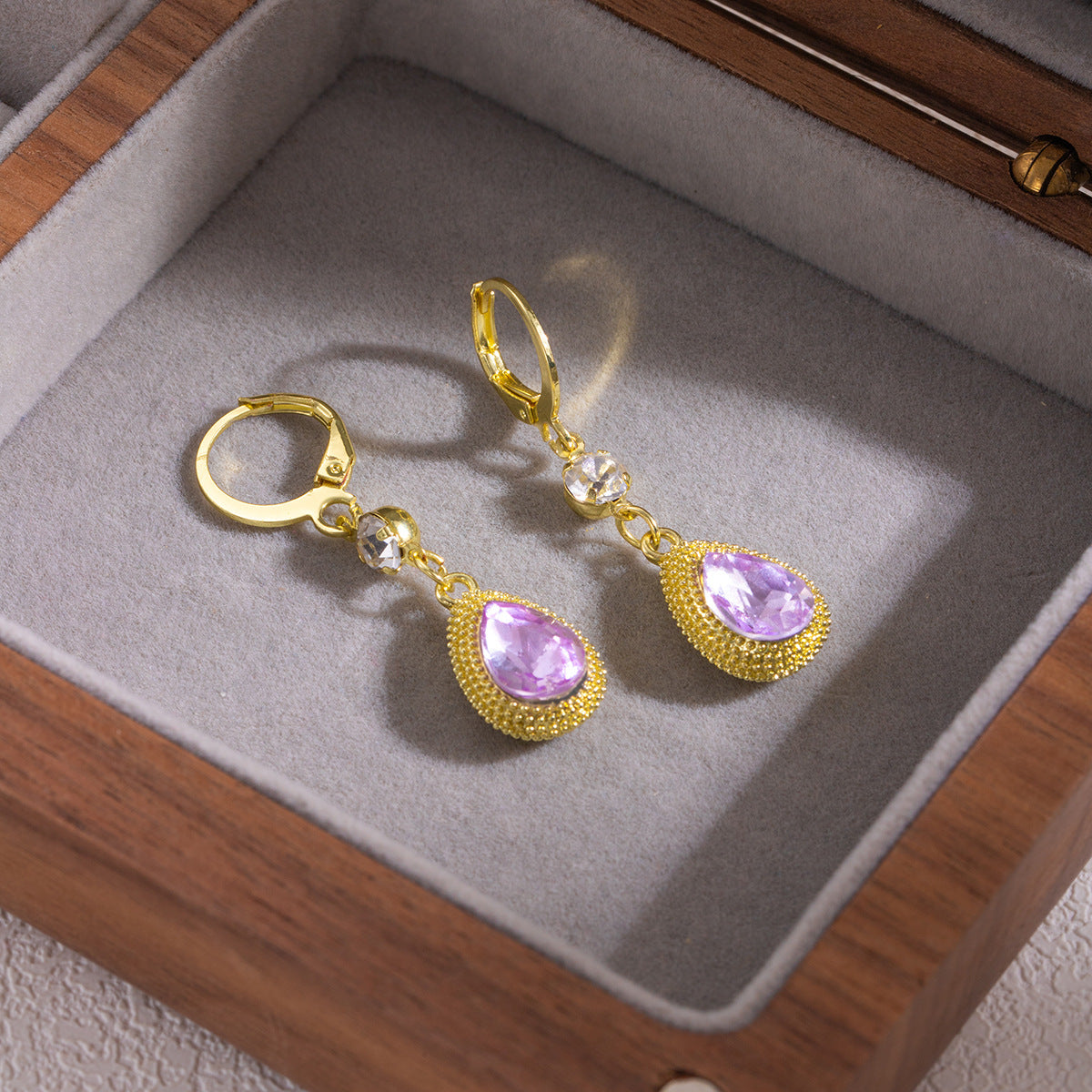 Set Collar y Pendientes de Lujo Amatista Durian