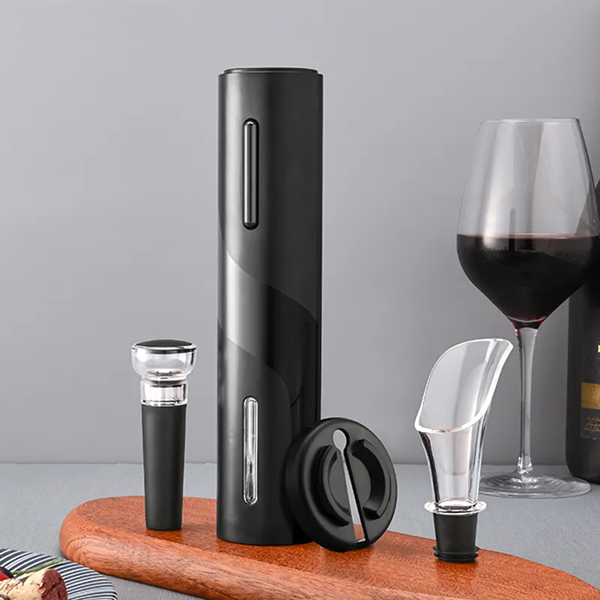 Set Abridor Eléctrico de Vinos + Cargador USB